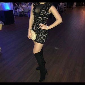 Black Lace Windsor Bodycon Dress Size S
